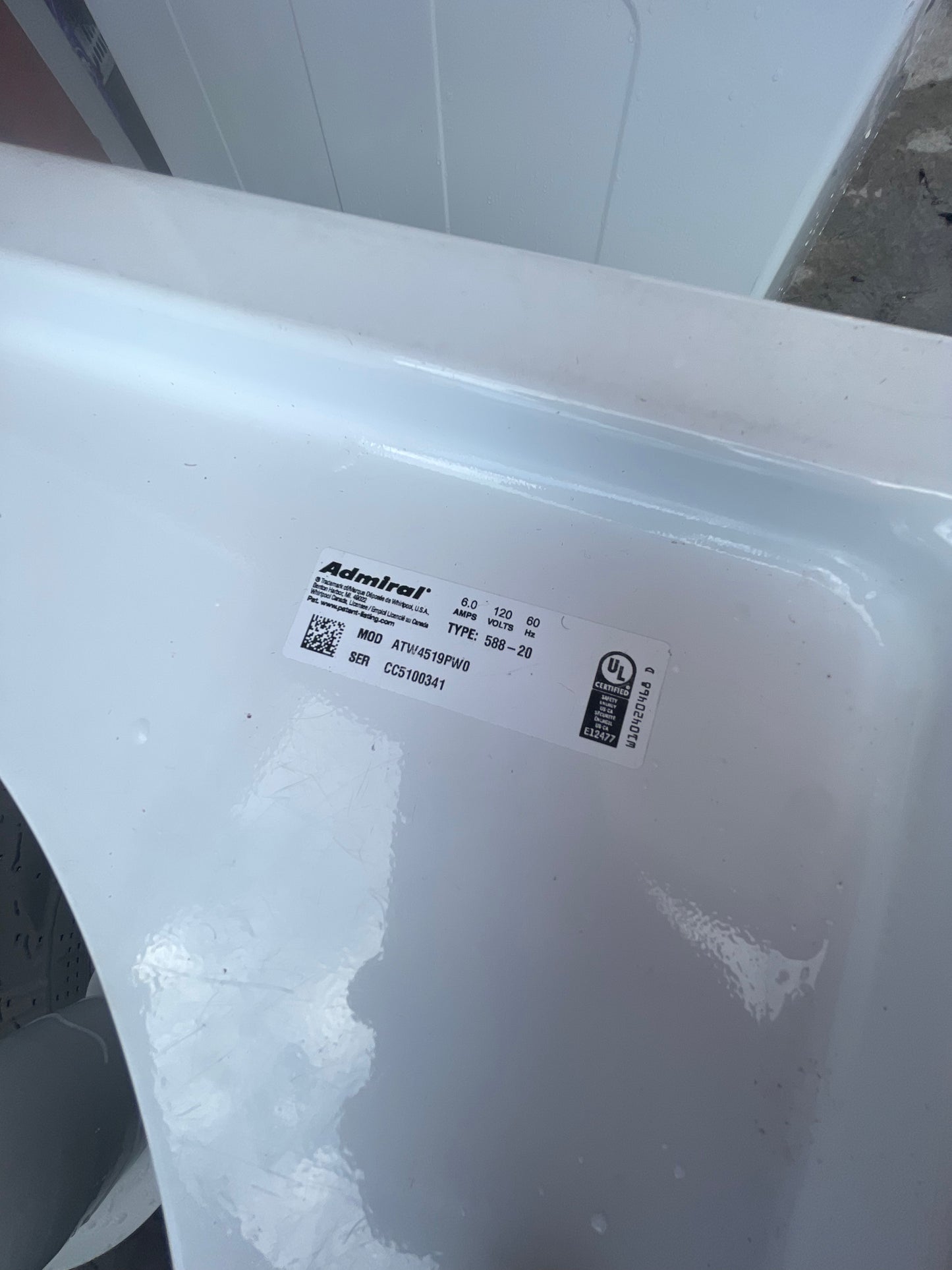 Admiral Top Load Washer