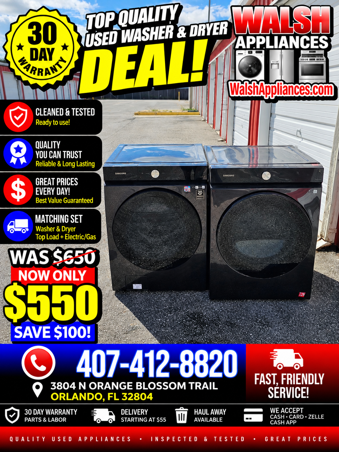 Samsung Frontload Washer And Electric Dryer Set