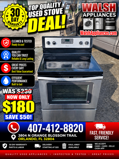Whirlpool 30-Inch Freestanding Electric Range