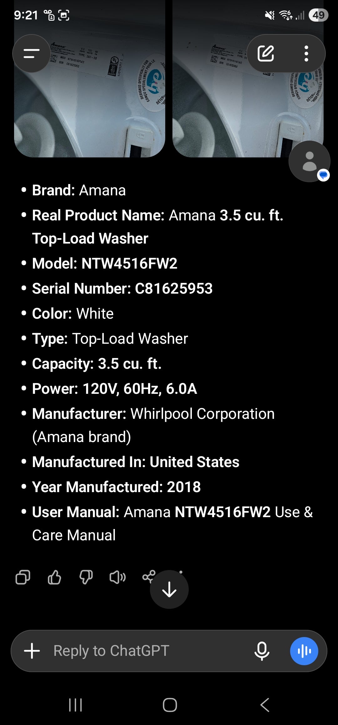 Amana 3.5 cu. ft. Top-Load Washer