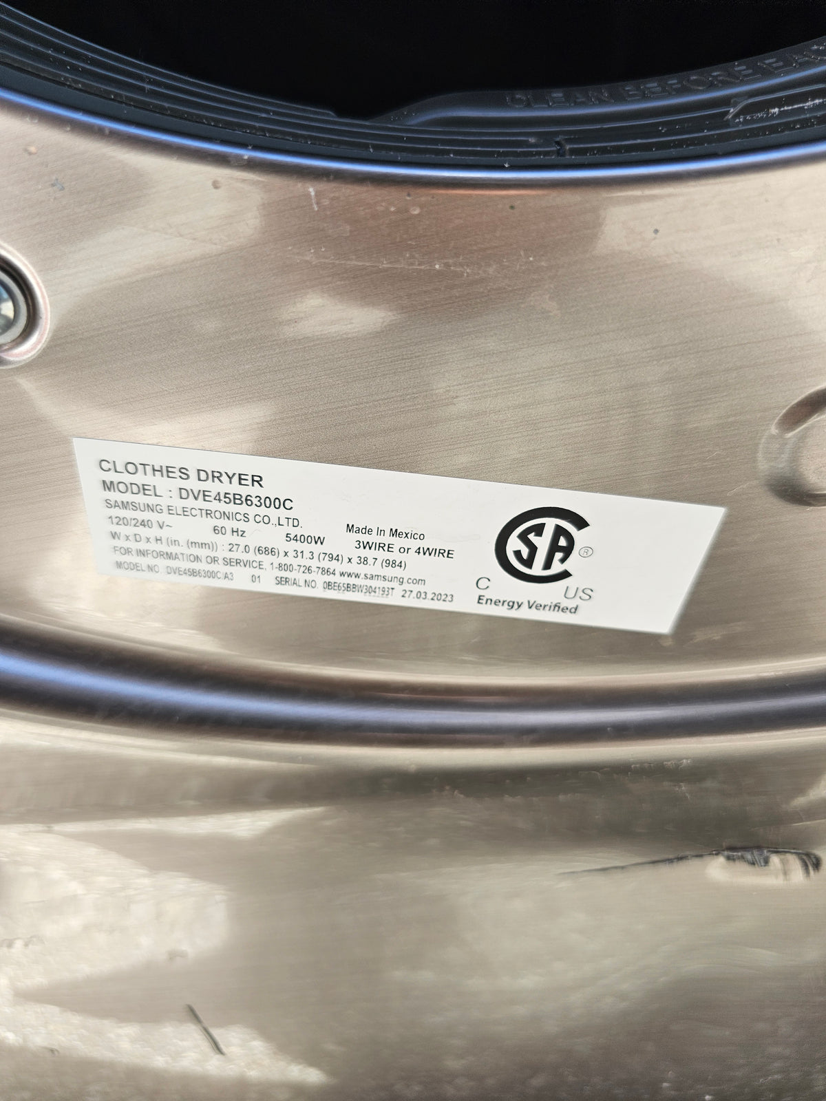 Samsung 7.5 cu. ft. Smart Electric Dryer with Sensor Dry