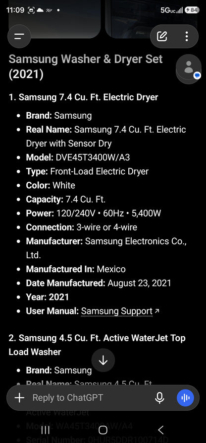 Samsung 7.4 Cu. Ft. Electric Dryer with Sensor Dry