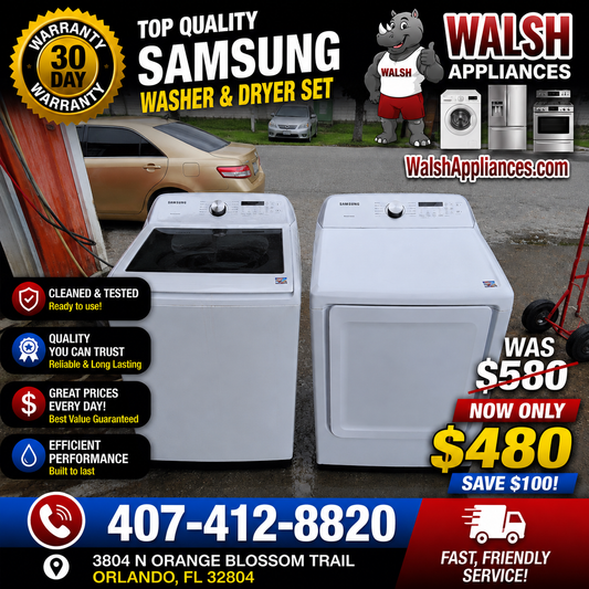 Samsung Washer And Electric Dryer Set