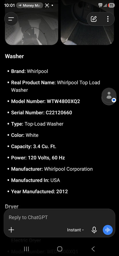 Whirlpool Top Load Washe
