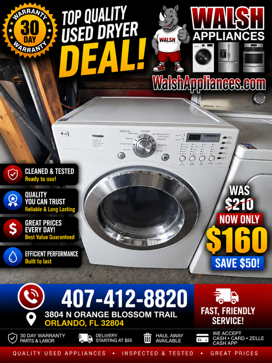 LG DLE5977W Electric Dryer