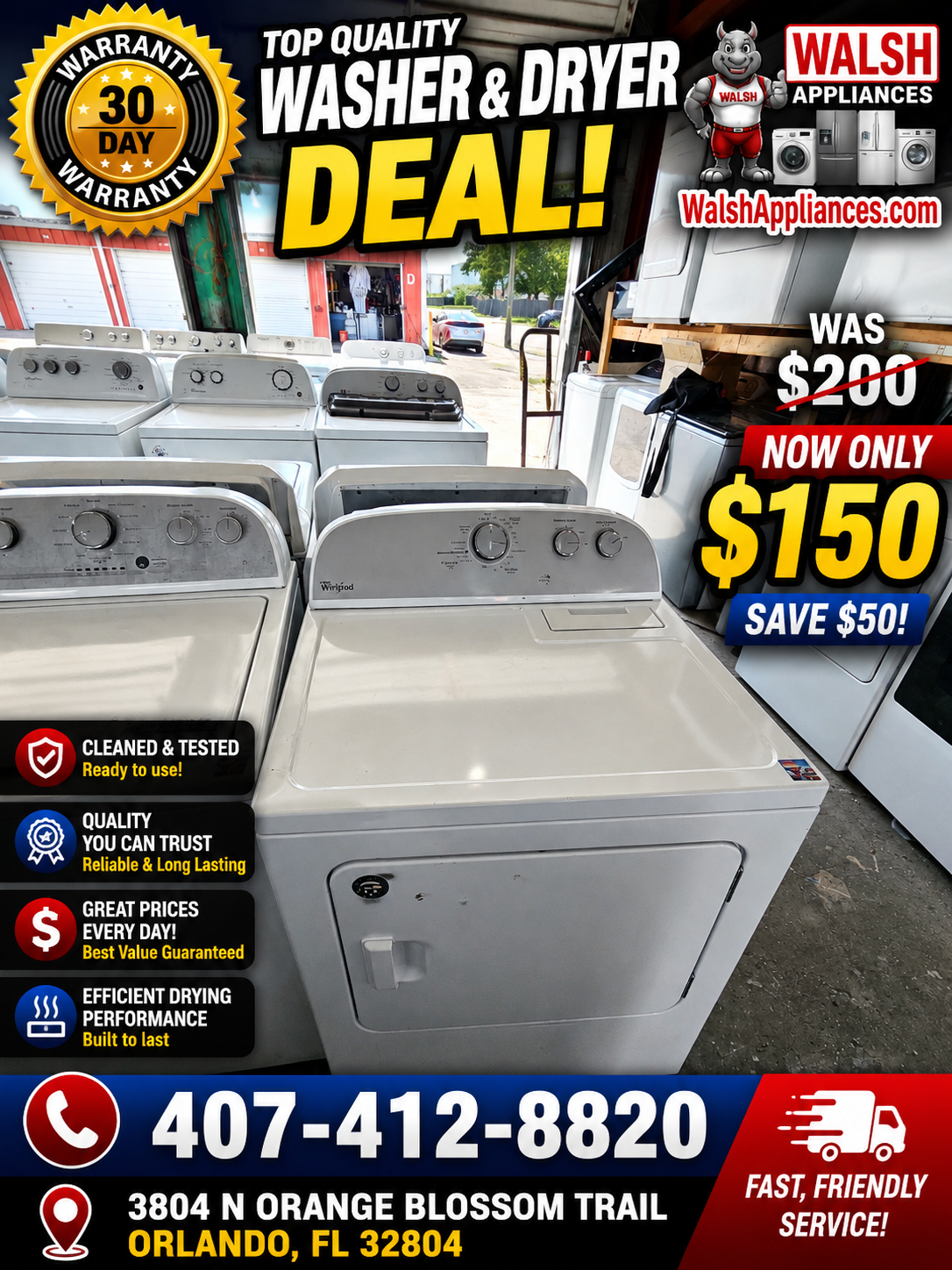 Whirlpool 7.0 Cu. Ft. Electric Dryer