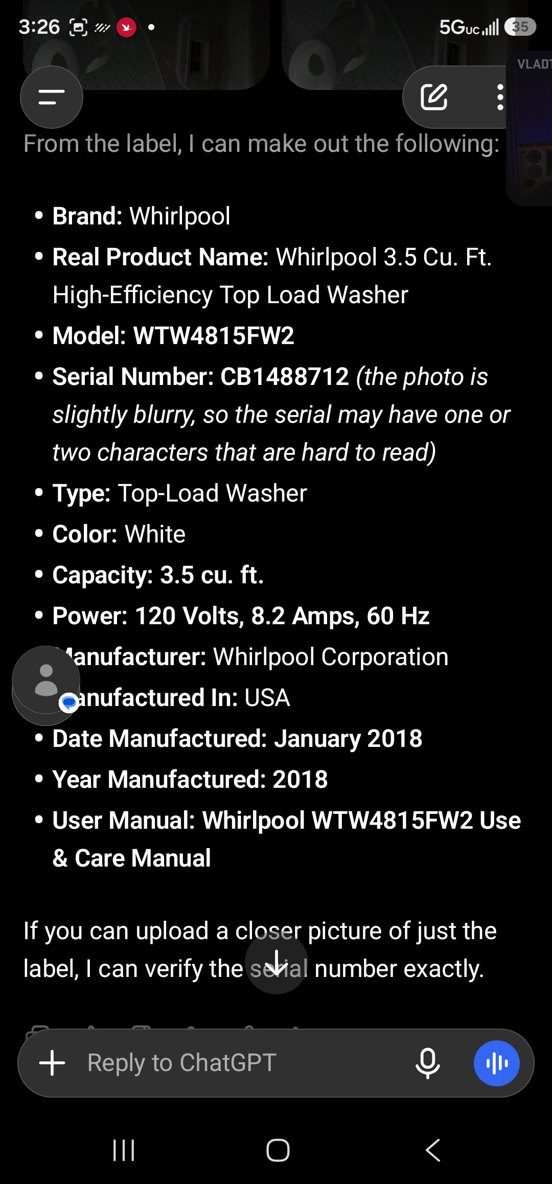 Whirlpool 3.5 Cu. Ft. High-Efficiency Top Load Washer