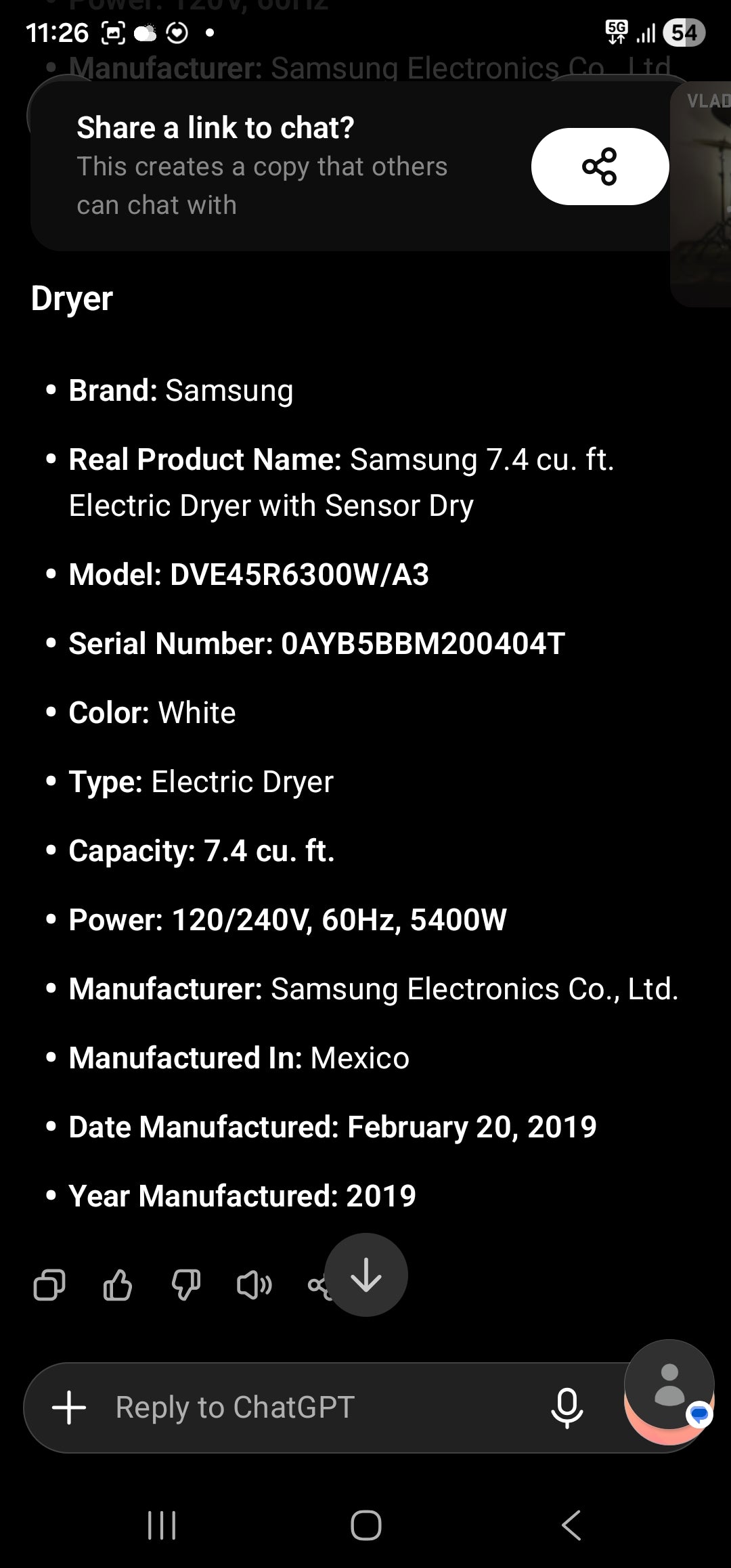 Samsung 7.4 cu. ft. Electric Dryer with Sensor Dry