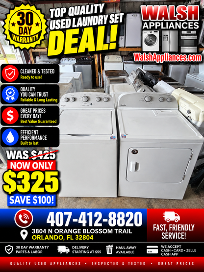 Whirlpool Washer And Electric Dryer Set