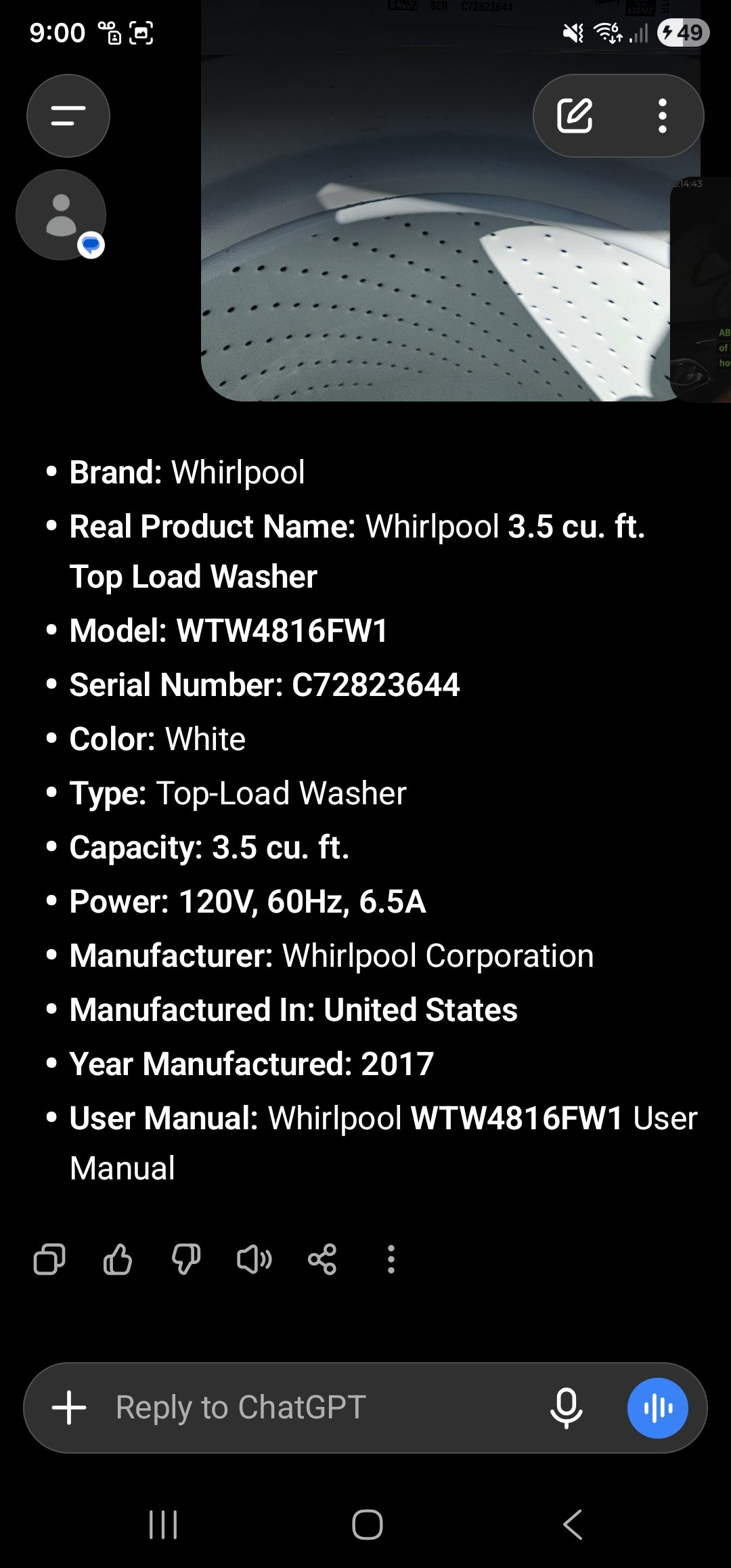 Whirlpool 3.5 cu. ft. Top Load Washer
