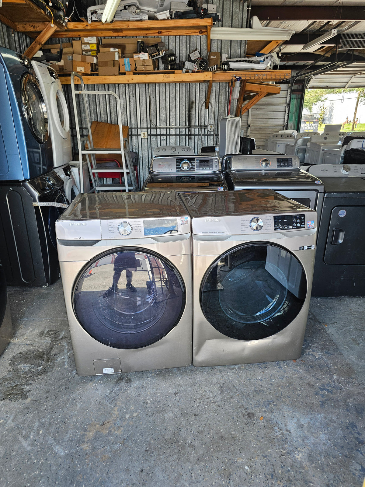 Samsung Washer And Electric Dryer Sst
