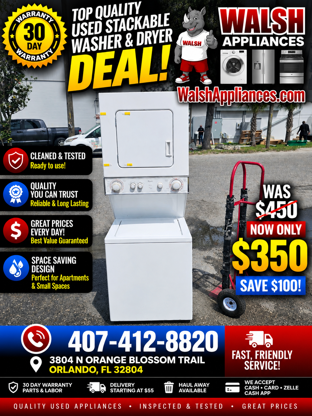 Whirlpool Electric Laundry Center (Washer & Dryer Combo)