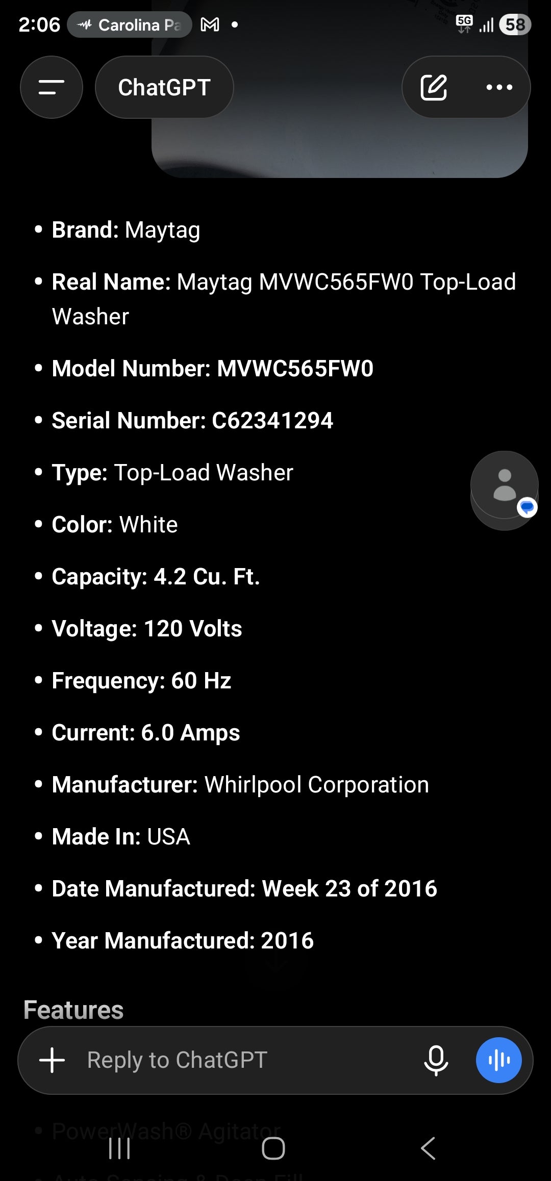 Maytag MVWC565FW0 Top-Load Washer