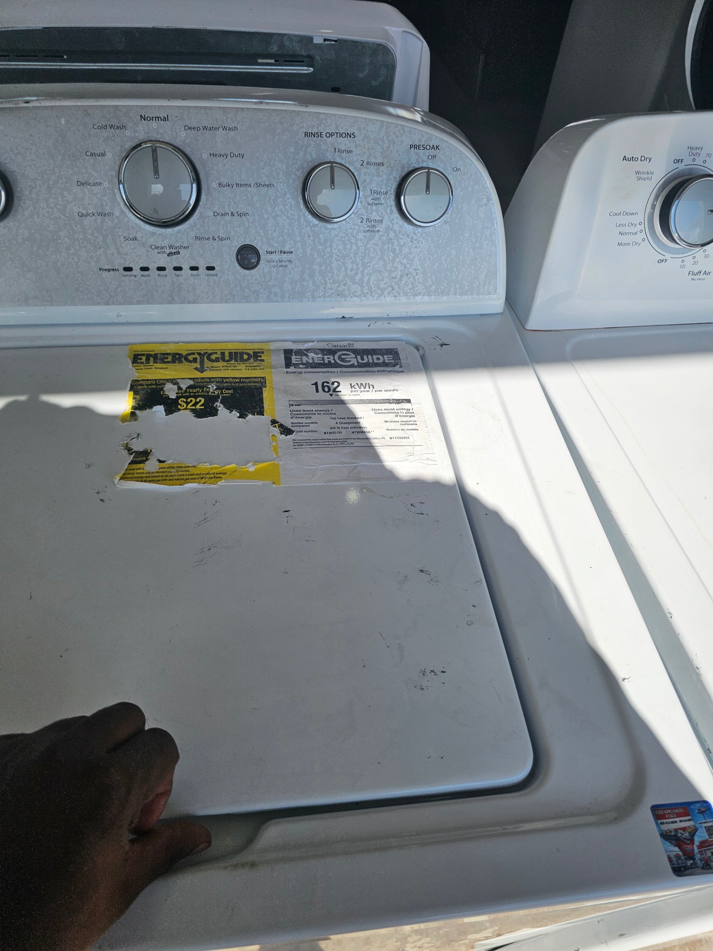 Whirlpool Washer and Electric Dryer Set