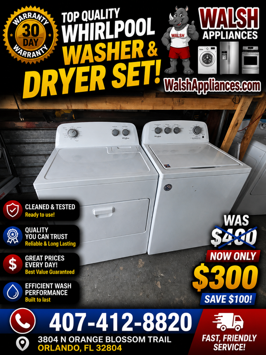 Whirlpool Washer And Electric Dryer Set