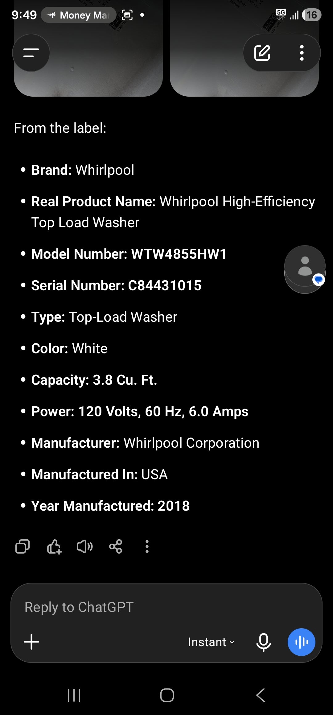 Whirlpool High-Efficiency Top Load Washer