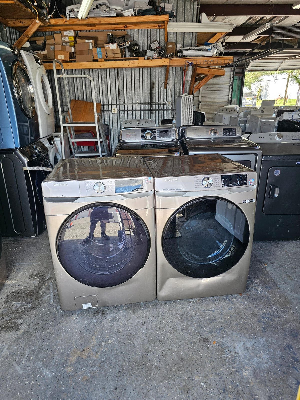 Samsung Washer And Electric Dryer Sst