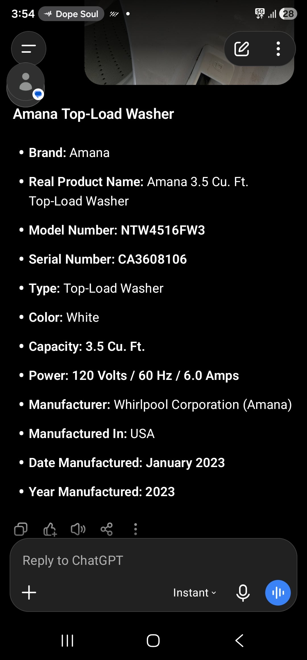Amana 3.5 Cu. Ft. Top-Load Washer