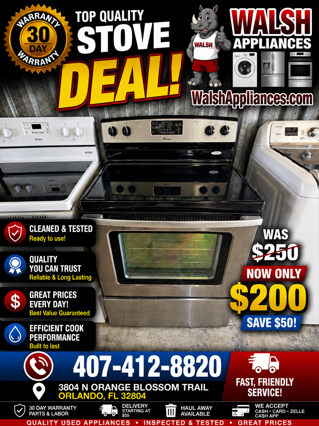 Amana 30" Freestanding Electric Range