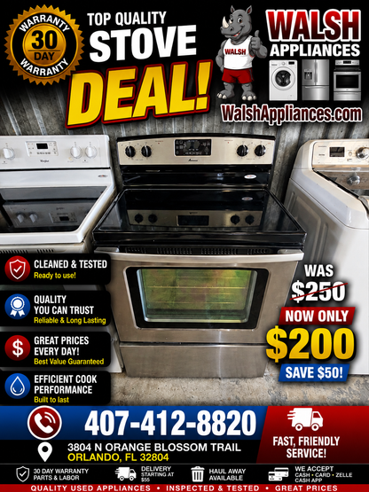 Amana 30" Freestanding Electric Range