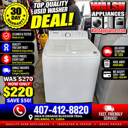 Samsung 4.1 Cu. Ft. High-Efficiency Top Load Washer