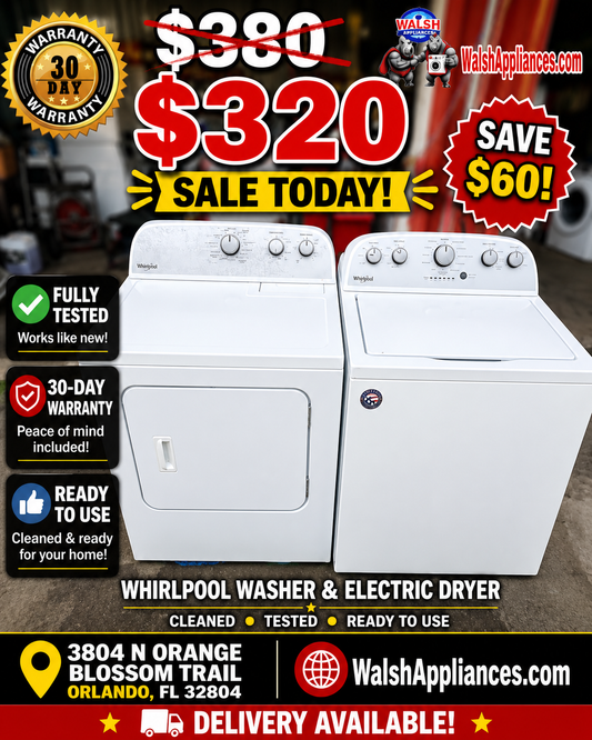 Whirlpool Washer And Electric Dryer Set