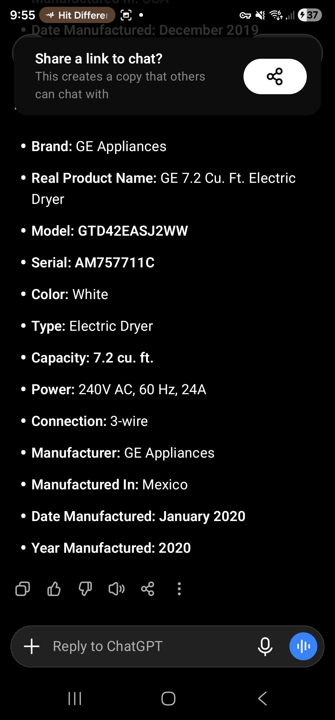 Ge Washer And Electric Dryer