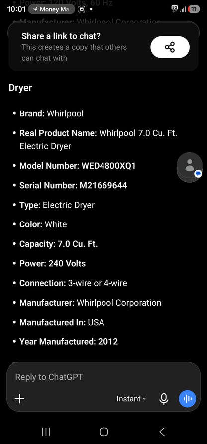 Whirlpool Electric Dryer