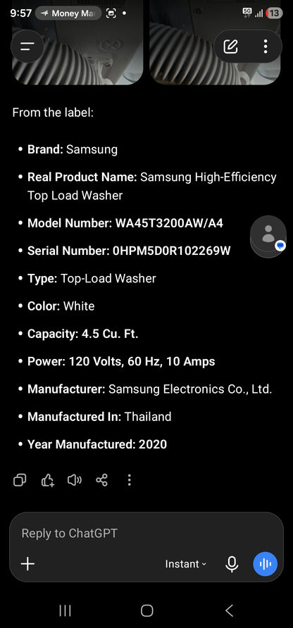 Samsung High-Efficiency Top Load Washer