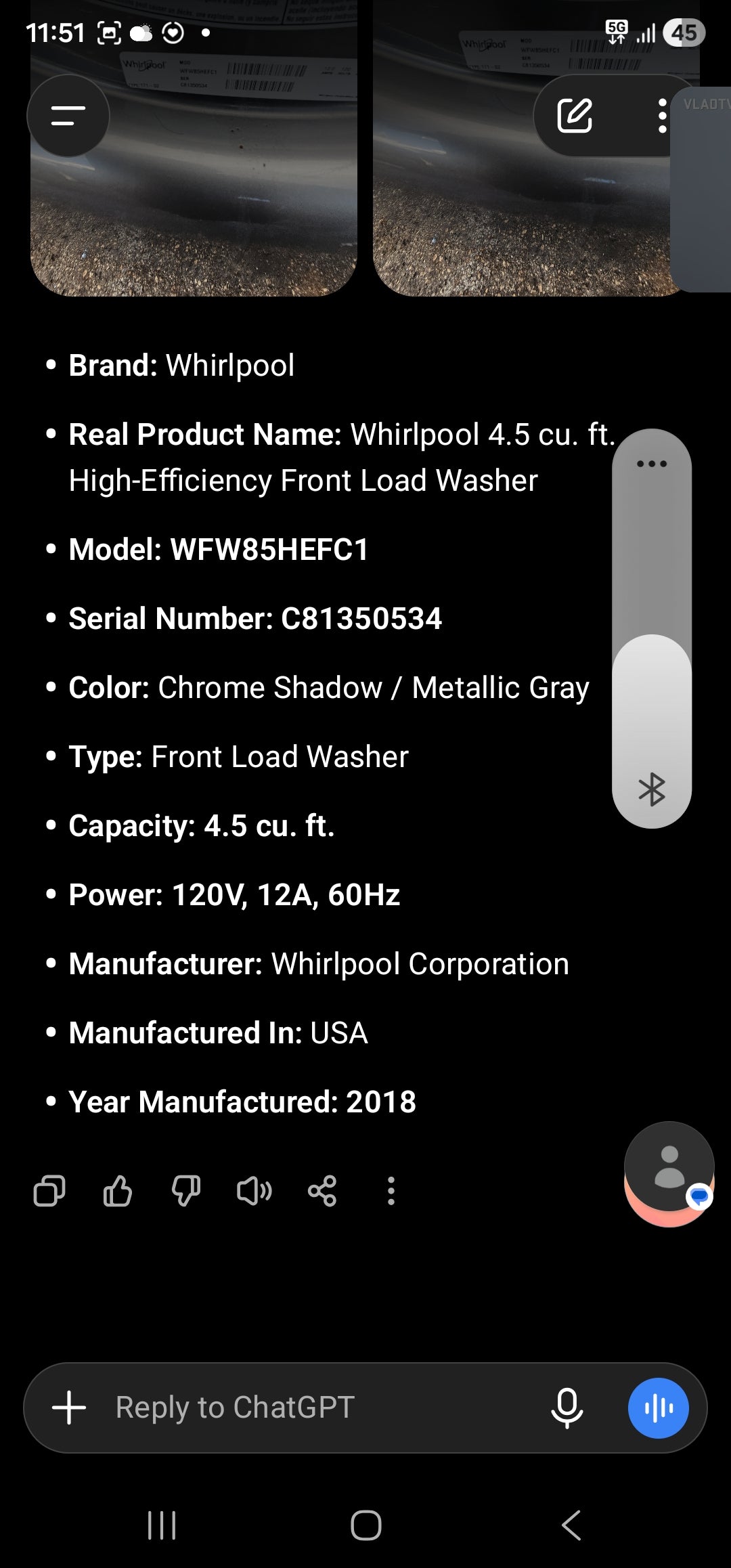 Whirlpool 4.5 cu. ft. High-Efficiency Front Load Washer