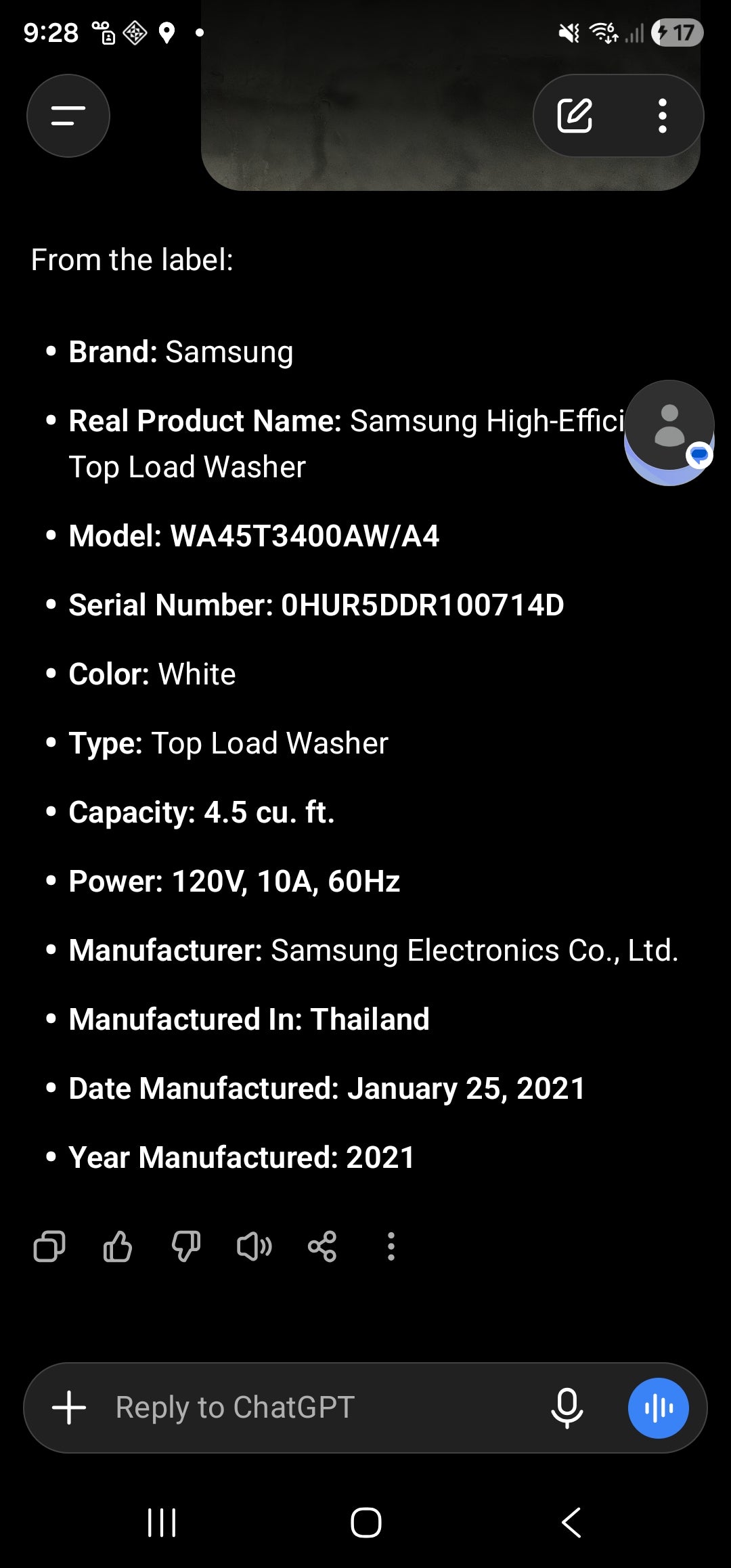 Samsung High-Efficiency Top Load Washer