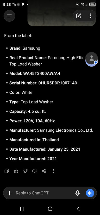 Samsung High-Efficiency Top Load Washer