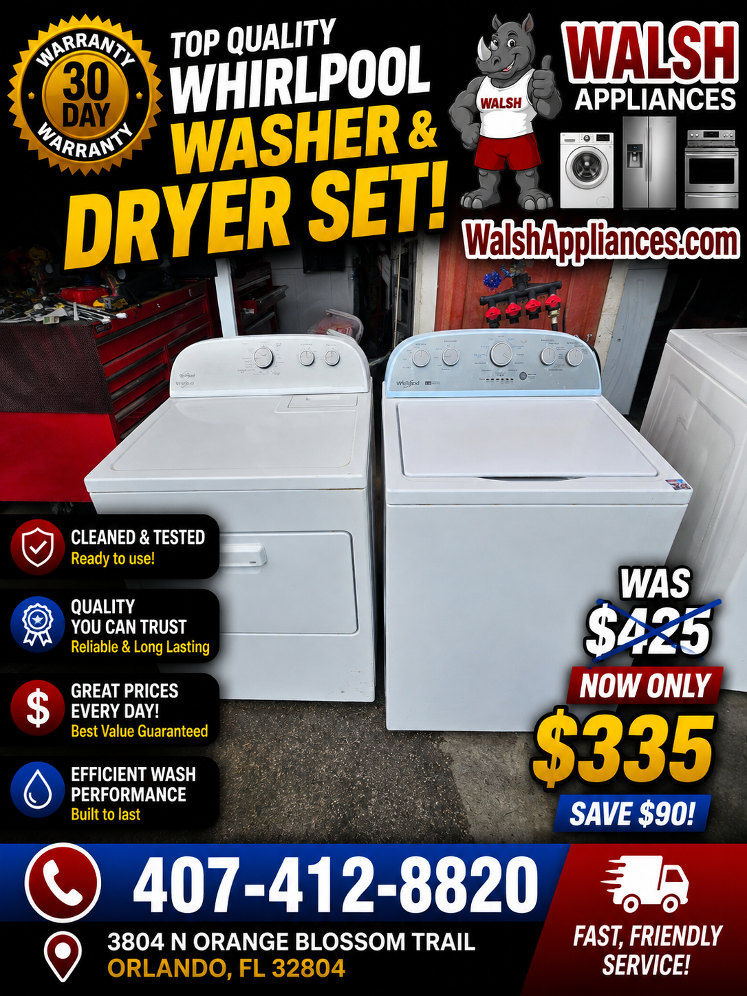 Whirlpool Washer And Electric Dtyer Set