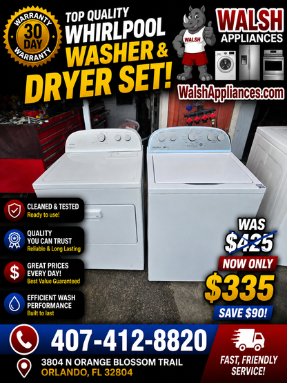 Whirlpool Washer And Electric Dtyer Set