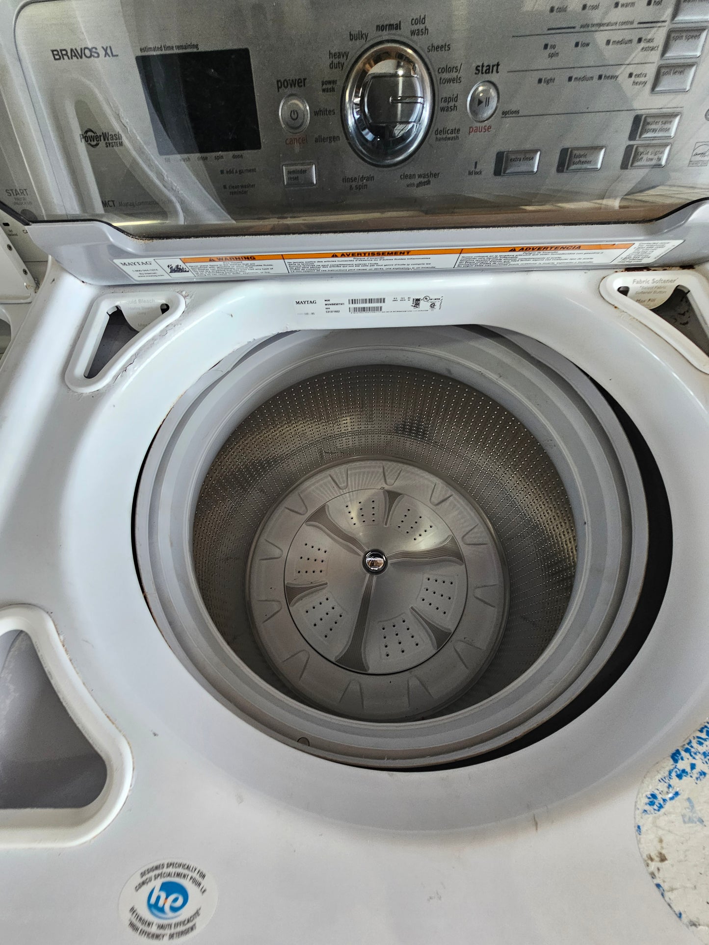 Maytag Bravos XL High-Efficiency Top Load Washer
