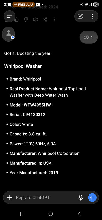 Whirlpool Top Load Washer with Deep Water Wash