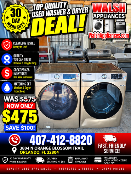 Samsung Washer And Electric Dryer Sst