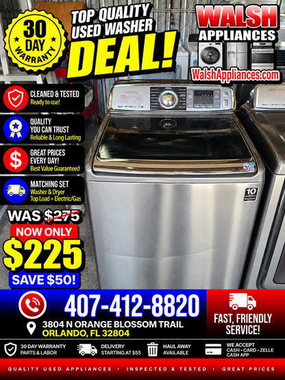 Samsung 5.0 Cu. Ft. High-Efficiency Top Load Washer with Activewash™