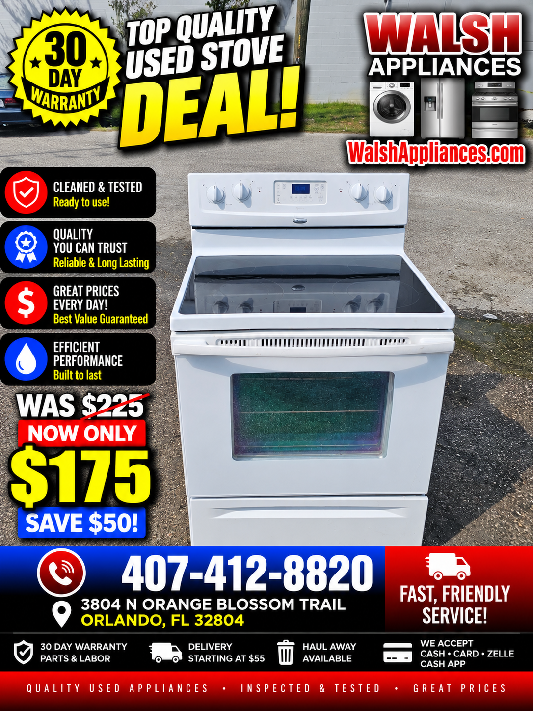 Whirlpool White Electric Stove