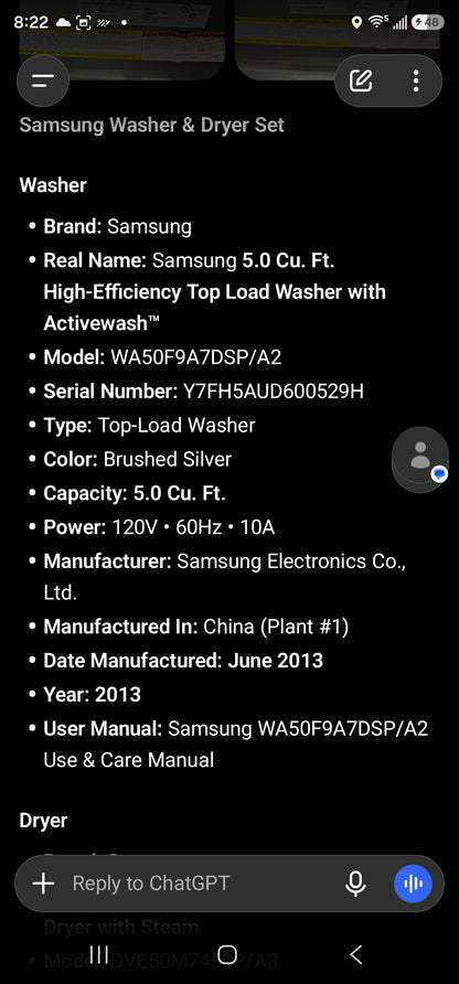 Samsung 5.0 Cu. Ft. High-Efficiency Top Load Washer with Activewash™