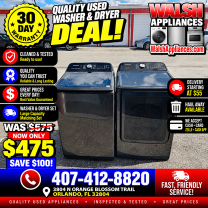 Samsung Washer And Electric Dryer Set