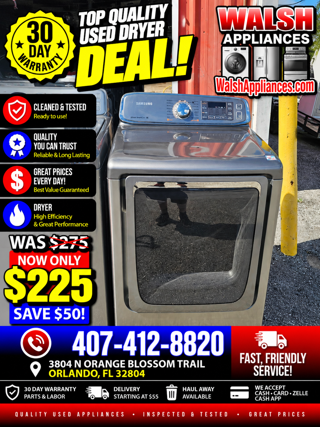 Samsung 7.4 Cu. Ft. Electric Dryer with Steam