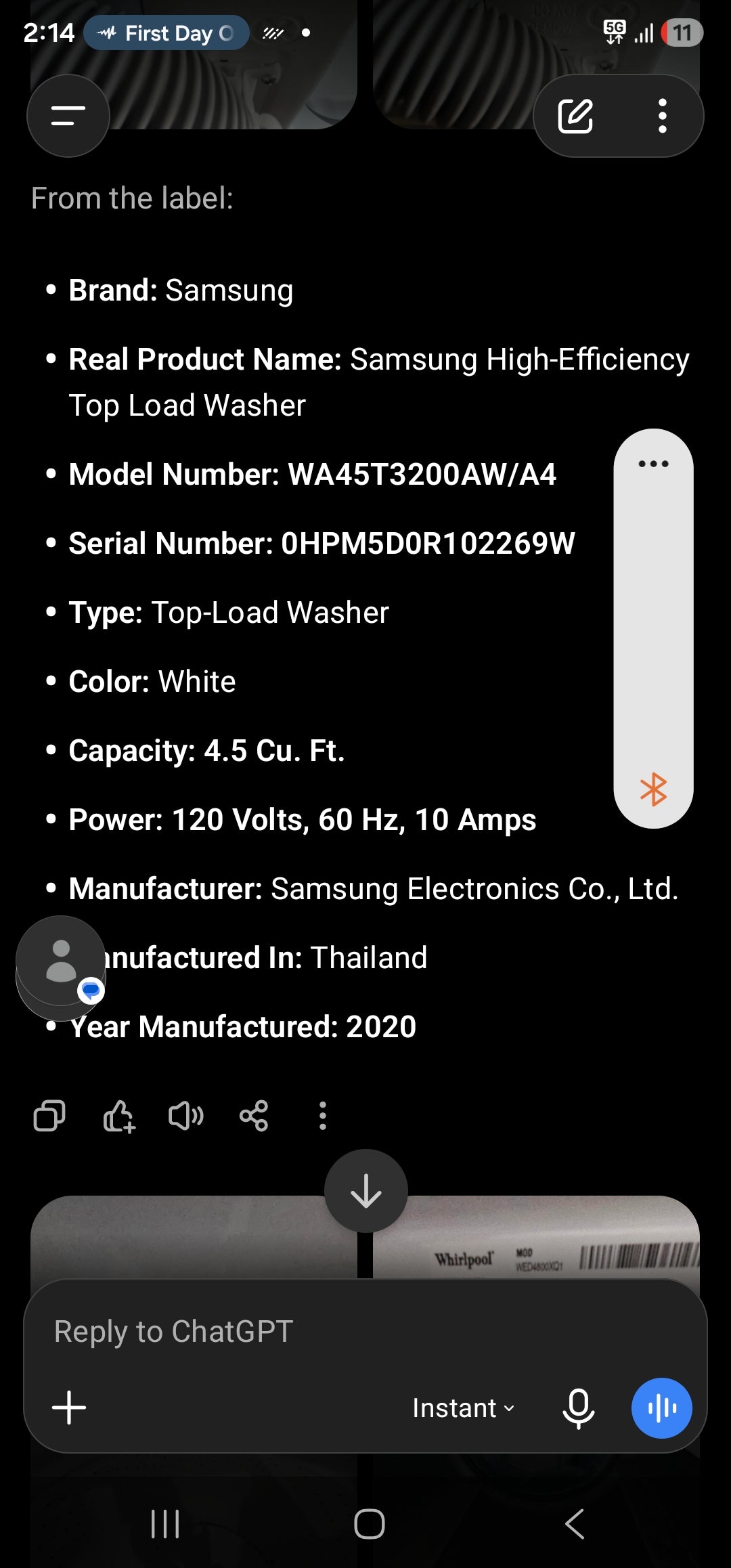 Samsung Washer And Electruc Set