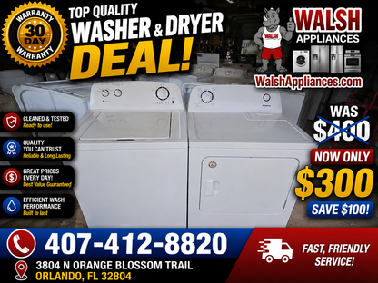 Amana Washer And Electruc Dryer Set