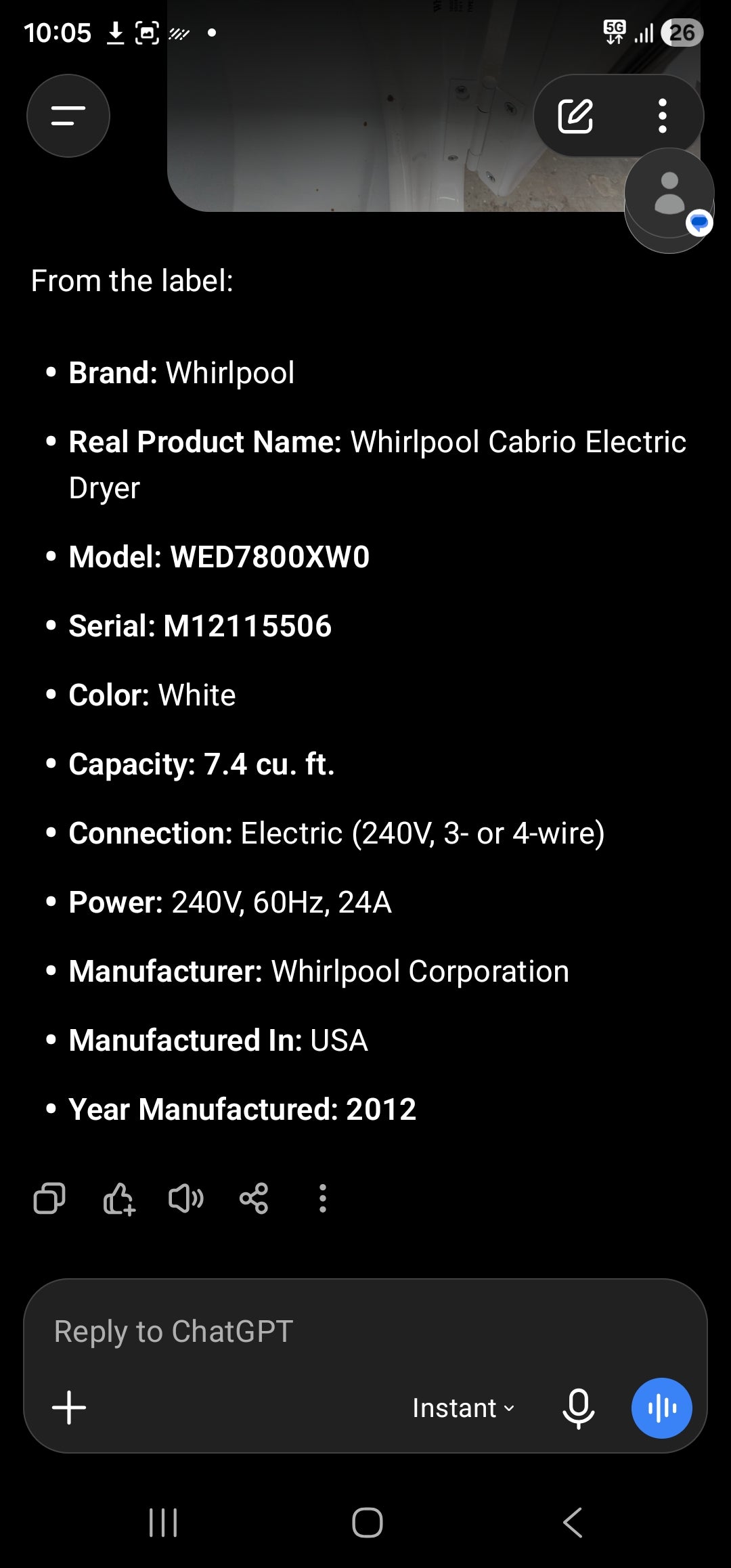 Whirlpool Cabrio Electric Dryer