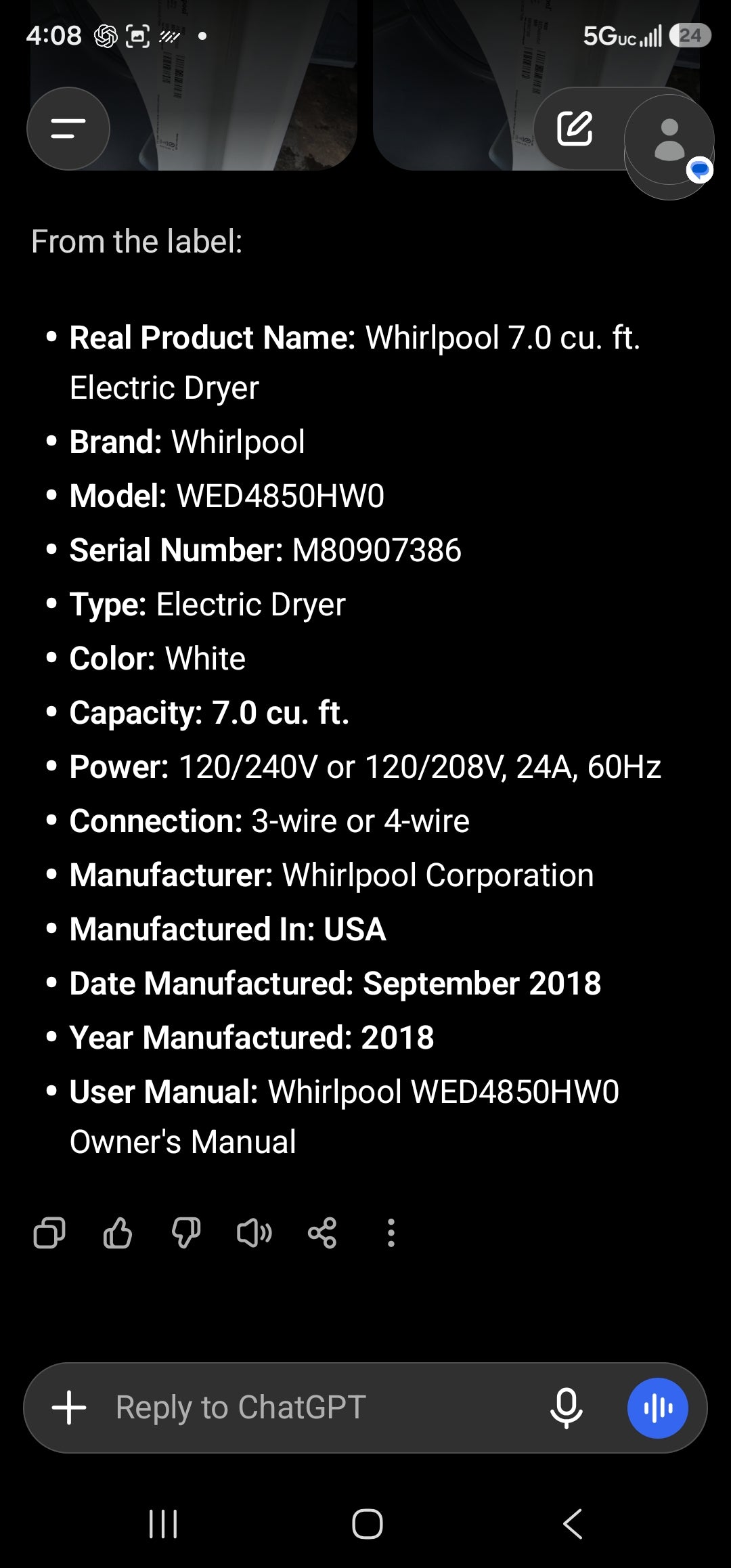 Whirlpool 7.0 cu. ft. Electric Dryer