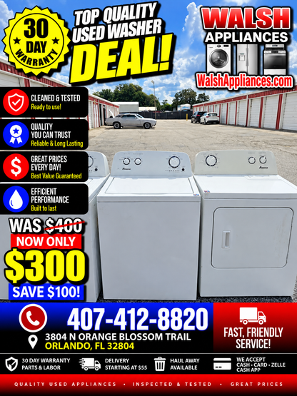 Amana Washer And Electric Dryer Set