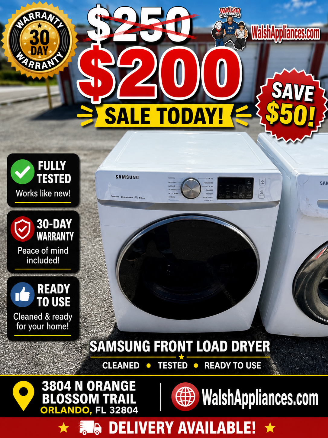 Samsung DVE45R6300W/A3 Electric Dryer
