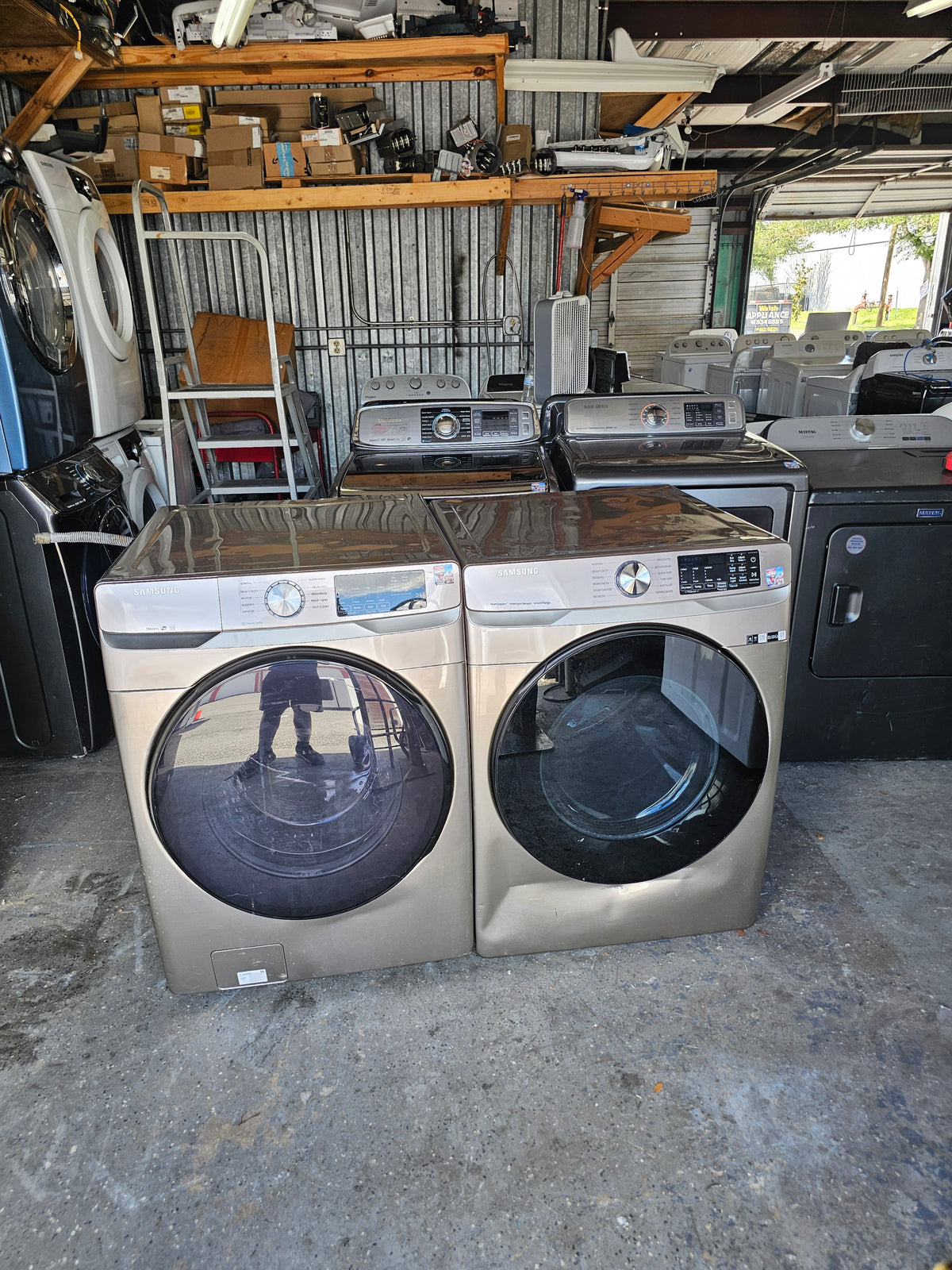 Samsung Washer And Electric Dryer Sst