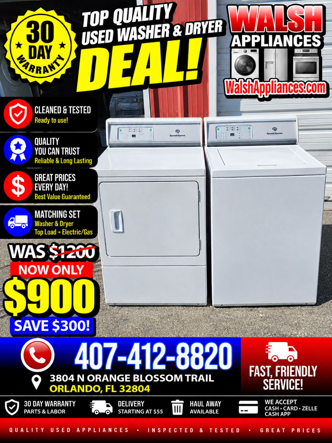 Speed Washer And Electric Dryer